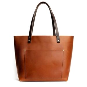 PORTLAND LEATHER LARGE CLASSIC TOTE BAG HONEY NEW NWOT